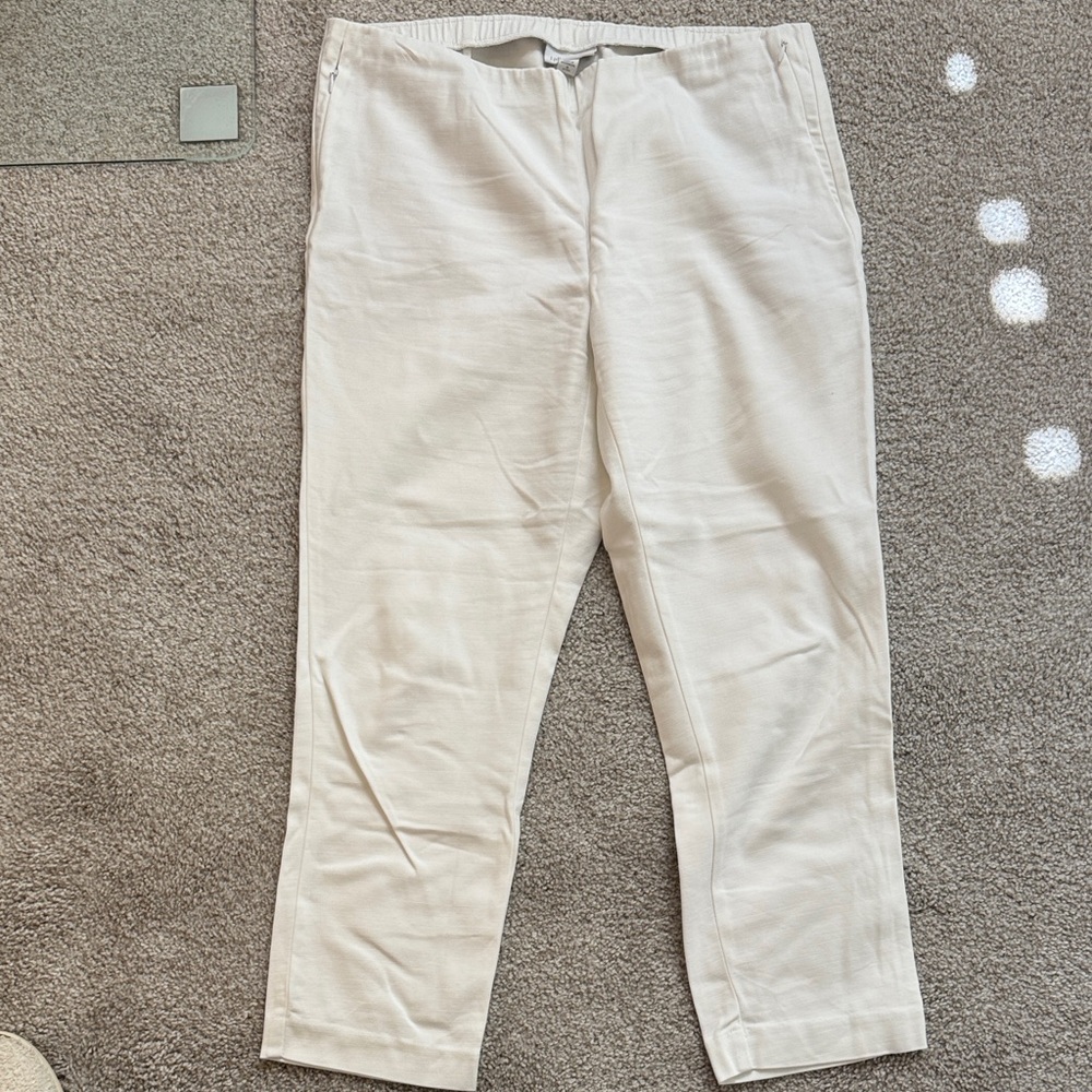 J. Jill White Pull-on ankle-length pants